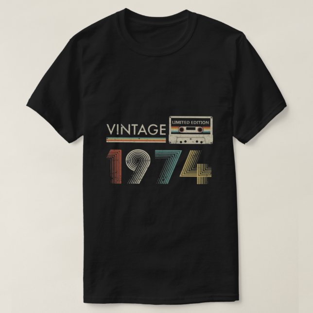 Vintage 1974 Limited Cassette T-Shirt (Design Front)