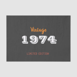 Vintage 1974 limited edition 50th Birthday Gift  Tissue Paper