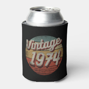 VINTAGE 1974 MEN WOMEN BIRTHDAY GIFT CAN COOLER
