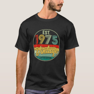 Vintage 1975 47th Birthday Decorations Men Women T-Shirt