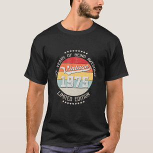 Vintage 1975 47Th Birthday Gift 47 Years Being Awe T-Shirt