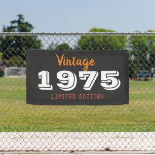 Vintage 1975 50th Birthday – Limited Edition Retro Banner