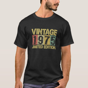 Vintage 1975 Bday 47 Years Old Funny 47Th Birthday T-Shirt