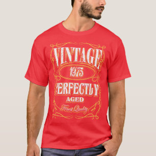 Vintage 1975 Birthday Bottle Label T-Shirt