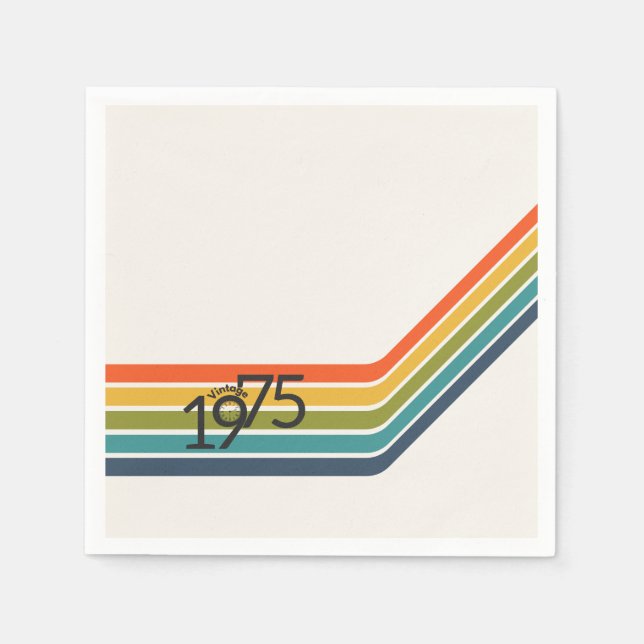 Vintage 1975 Design paper napkin. Napkin (Front)