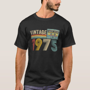 Vintage 1975 Funny 50th Birthday Cassette Tape 50 T-Shirt