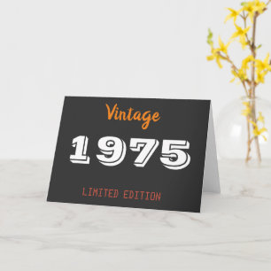 Vintage 1975 Limited Edition 50th Birthday Card 