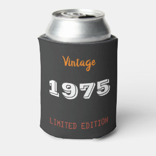 Vintage 1975 Limited Edition 50th Birthday Retro Can Cooler