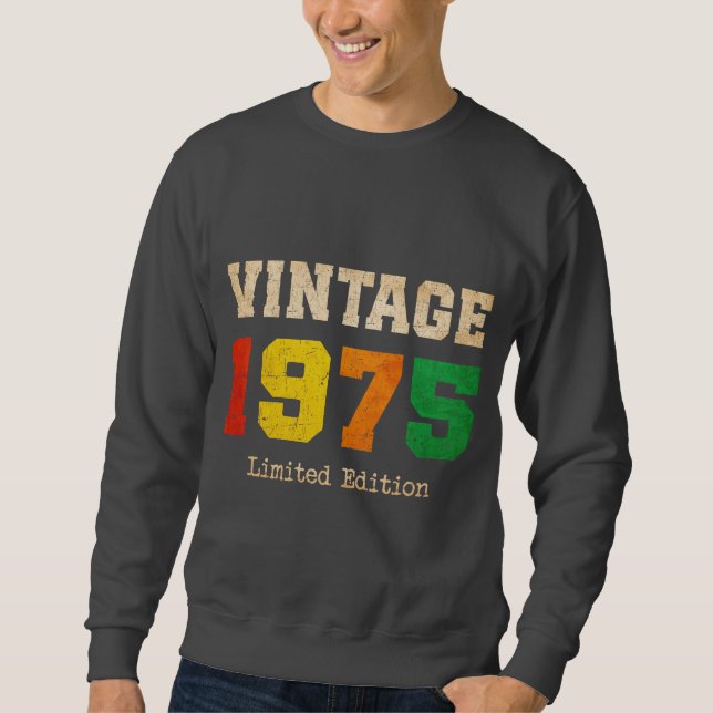 Vintage 1975 Limited Edition – 50th Birthday Retro Sweatshirt (Front)