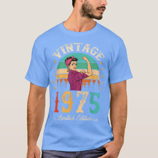 Vintage 1975 Made In 1975 47th Birthday Women 47 Y T-Shirt