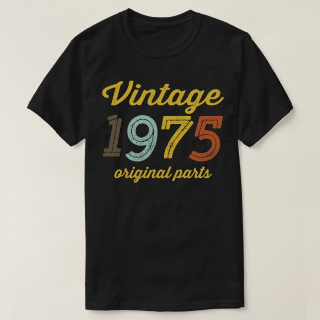 Vintage 1975 Original Parts T-Shirt (Design Front)