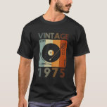 Vintage 1975 Retro Record Player Birthday Vinyl DJ T-Shirt<br><div class="desc">Vintage 1975 Retro Record Player Birthday Vinyl DJ</div>