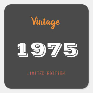 Vintage 1975 Sticker – 50th Birthday Limited Edit