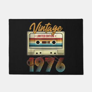 Vintage 1976 45th birthday cassette tape Birthday Doormat