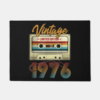 Vintage 1976 45th birthday cassette tape Birthday Doormat