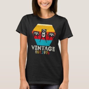 Vintage 1976 45th Birthday Cassette Tape For Men W T-Shirt
