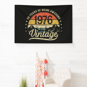 Vintage 1976 50 Years Old 50th Birthday Banner
