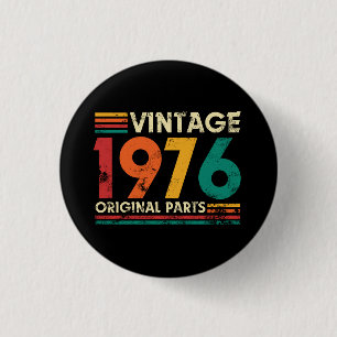 Vintage 1976 50th Birthday 3 Cm Round Badge