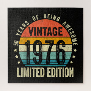 Vintage 1976 50th Birthday Born In 1976 Jigsaw Puzzle