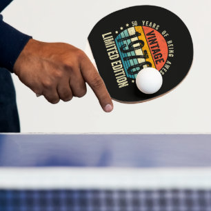 Vintage 1976 50th Birthday Born In 1976 Ping Pong Paddle