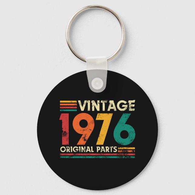 Vintage 1976 50th Birthday Key Ring (Front)