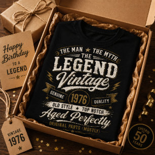 Vintage 1976 Aged Perfectly 50th Birthday T-Shirt