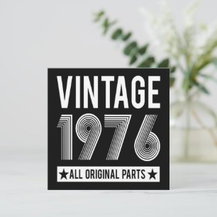 Vintage 1976 Birthday Flat Card