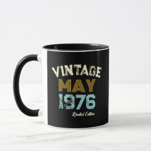 Vintage 1976 Custom Birth Year & Age Mug