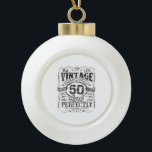 Vintage 1976 Limited Edition Shirt 50 Year Old 50t Ceramic Ball Christmas Ornament<br><div class="desc">Vintage 1976 Limited Edition Shirt 50 Year Old 50th Birthday</div>