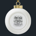 Vintage 1976 Limited Edition Shirt 50 Year Old 50t Ceramic Ball Christmas Ornament<br><div class="desc">Vintage 1976 Limited Edition Shirt 50 Year Old 50th Birthday</div>