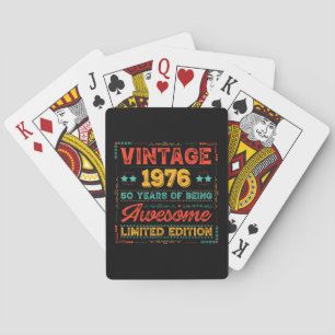 Vintage 1976 Made in 1976 70th Birthday 50 Years  Playing Cards