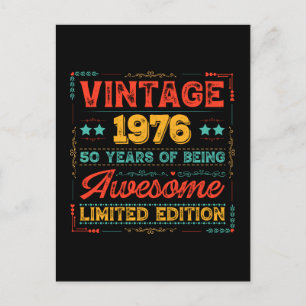 Vintage 1976 Made in 1976 70th Birthday 50 Years  Postcard