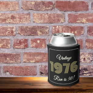 Vintage 1976 Retro Birthday 50th Birthday Can Cooler