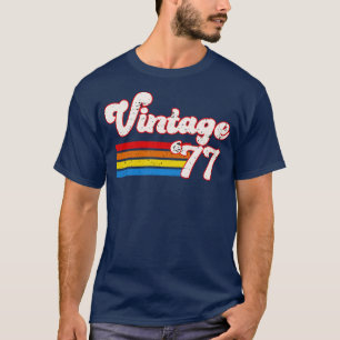 Vintage 1977 Birthday Shirt Retro 77 Birthday Shir