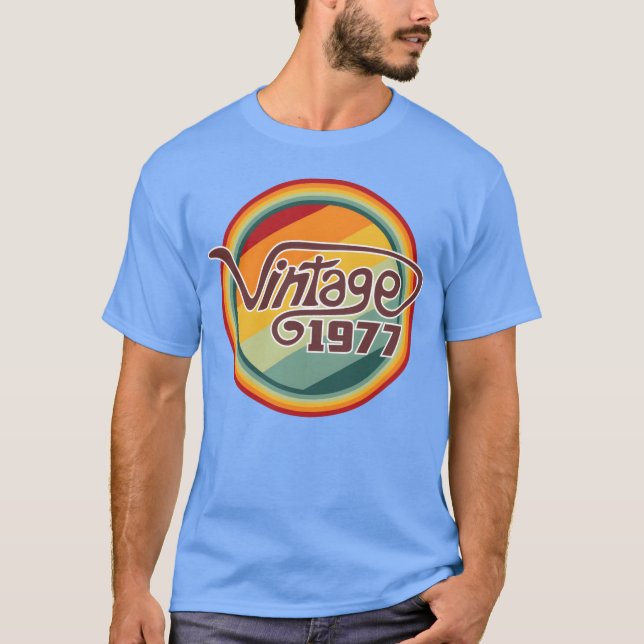 Vintage 1977 curve funny T-Shirt (Front)