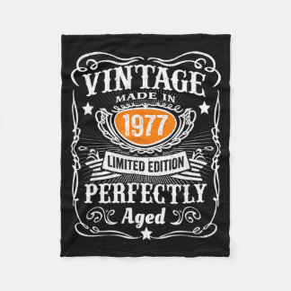 Vintage 1977 Lied Edition 50 Year Old Gifts 50th Fleece Blanket