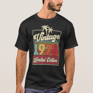 Vintage 1978 Wedding Anniversary Born In 1978 Birt T-Shirt