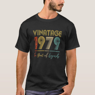 Vintage 1979 43rd Birthday Ideas Men Women Him He T-Shirt