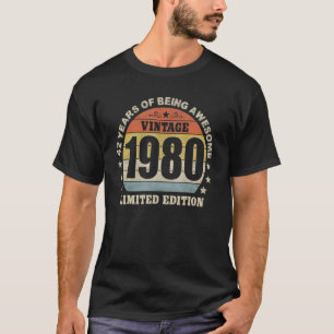 Vintage 1980 42 Years Of Being Awesome T-Shirt