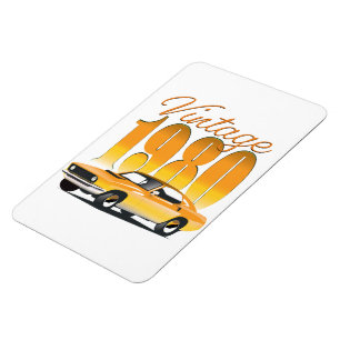 Vintage 1980 Retro Car Magnet