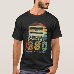 Vintage 1980 Retro Cassette 1980 46th Birthday 46 T-Shirt