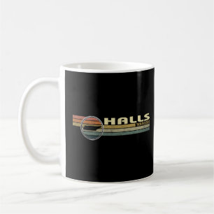 Vintage 1980s Style HALLS, TN Coffee Mug