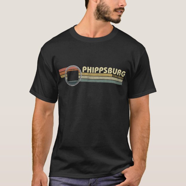 Vintage 1980s Style PHIPPSBURG, CO T-Shirt (Front)