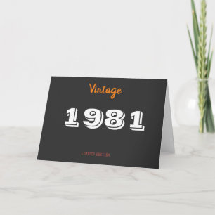 Vintage 1981 limited edition 40th Birthday Gift Card