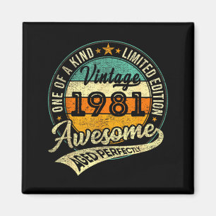 Vintage 1981 Limited Edition 45 Year Old 45th Birt Magnet