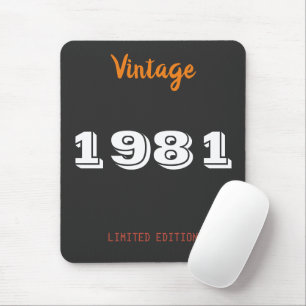 Vintage 1981 limited edition 45th Birthday Gift Mouse Pad