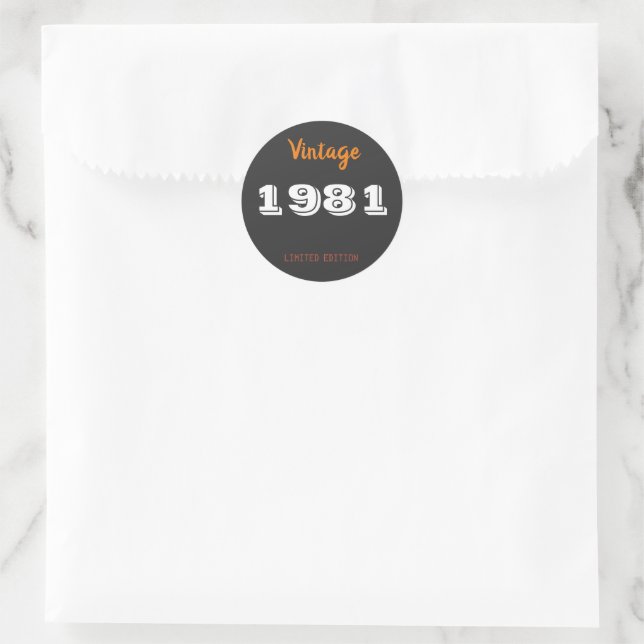 Vintage 1981 Limited Edition Sticker – 45th Куекщ (Bag)