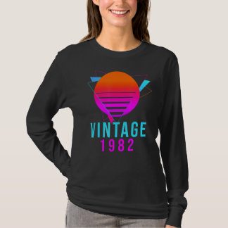 Vintage 1982 40th Birthday Present Idea Retro T-Shirt