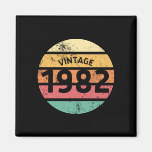 Vintage 1982 Awesome 40Th Birthday Retro 1982 Bday Magnet