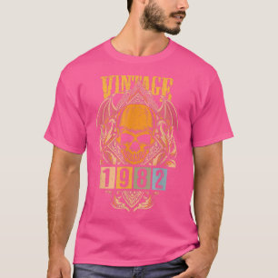 Vintage 1982 Birthday Retro Gothic Skull Skeleton T-Shirt
